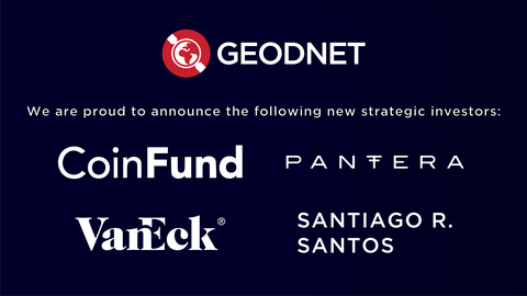GEODNET strategic investments from CoinFund, VanEck, Pantera, and Santiago R. Santos (Graphic: Business Wire)