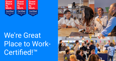 Samsara is Certified by Great Place To Work® in the United States, United Kingdom, and Poland. (Graphic: Business Wire)