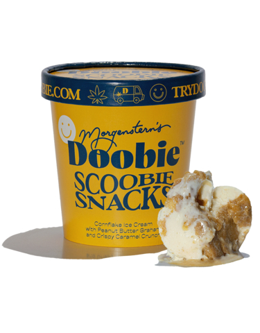 420 love, un-cone-ditionally: Doobie Scoobie Snacks is a flavor-packed cornflake ice cream with peanut butter, graham crackers and caramel crunch. (Photo: Doobie)