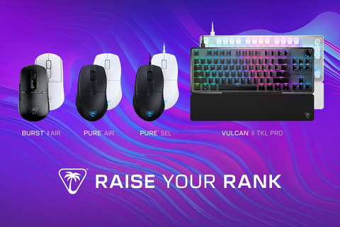 The Vulcan II TKL Pro Keyboard with Magnetic Hall Effect Switches & the Ultra-Lightweight Burst II Air Wireless Mouse Headline Turtle Beach’s Newest PC Gaming Peripherals (Graphic: Business Wire)