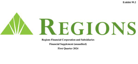 thumbnail Regions Financial Corporation and Subsidiaries Financial Supplement (unaudited) First Quarter 2024