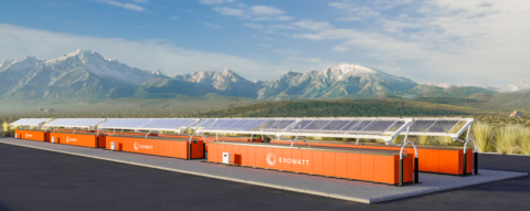 A rendering of what Exowatt modules will look like in the field later this year. (Photo: Business Wire)