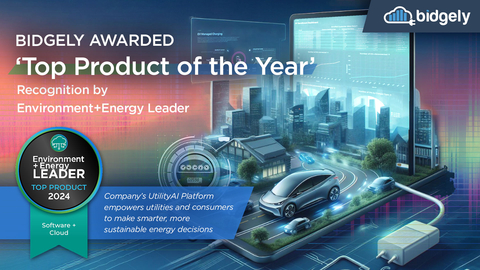 E+E Leader awarded Bidgely's outstanding leadership and innovation in progressing sustainability across the energy industry. (Graphic: Business Wire)