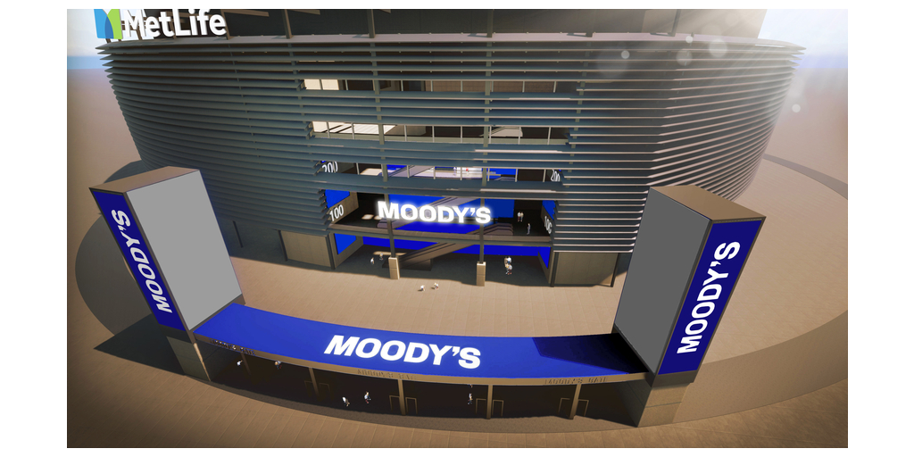ムーディーズ、メットライフ・スタジアムの新たなコーナーストーン・パートナーとしてニューヨーク・ジャイアンツおよびニューヨーク・ジェッツと提携