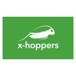 x hoppers green background logo