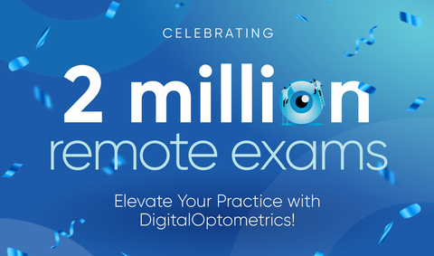 original DigitalOptometrics, LLC a leading provider of remote eye care examination solutions, proudly announces a significant achievement in telemedicine: surpassing 2 million remote comprehensive eye exams. (Graphic: Business Wire)