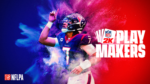The National Football League, NFL Players Association (NFLPA) and 2K, today launched NFL 2K Playmakers, a new non-simulation tactical card battler mobile game for iOS and Android devices* developed by Cat Daddy Games. Users who download NFL 2K Playmakers and create a game account before May 7, 2024, will earn a special launch bundle, including a Houston Texans quarterback C.J. Stroud Player Card. (Photo: Business Wire)