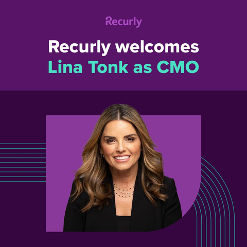 Recurly, a leading subscription management and billing platform, is proud to announce the appointment of Lina Tonk as Chief Marketing Officer to its executive leadership team. (Photo: Business Wire)
