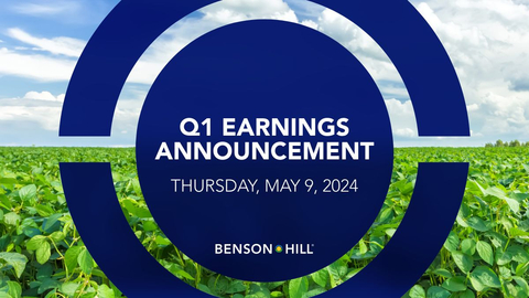 Benson Hill, Inc. (NYSE: BHIL), an ag tech company unlocking the natural genetic diversity of plants, announced today that it will release its financial results for the quater ending March 31, 2024, before the market opens on Thursday, May 9, 2024. (Graphic: Business Wire)