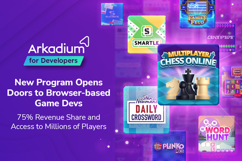 Arkadium for Developers opens its doors to third party browser-based game developers. (Graphic: Business Wire)