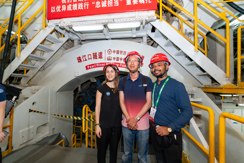 Experts Posing at the Pearl River Estuary Tunnel (Photo Business Wire)