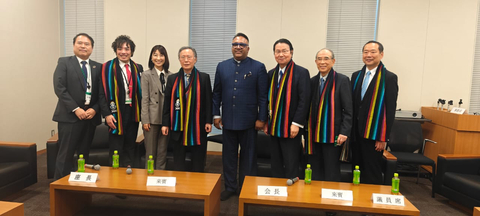 Professor (Dr) C. Raj Kumar, Founding VC, O.P. Jindal Global University, India at the Japanese National Parliament in Tokyo, Japan on 23 April 2024. (Photo: Business Wire)