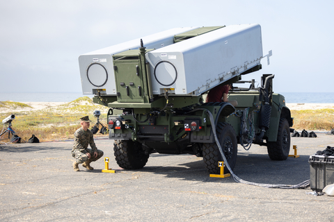 12nd Bn., 11th Marines prepare to fire NMESIS missiles. Photo by Cpl Earik Barton. (Photo: Business Wire)