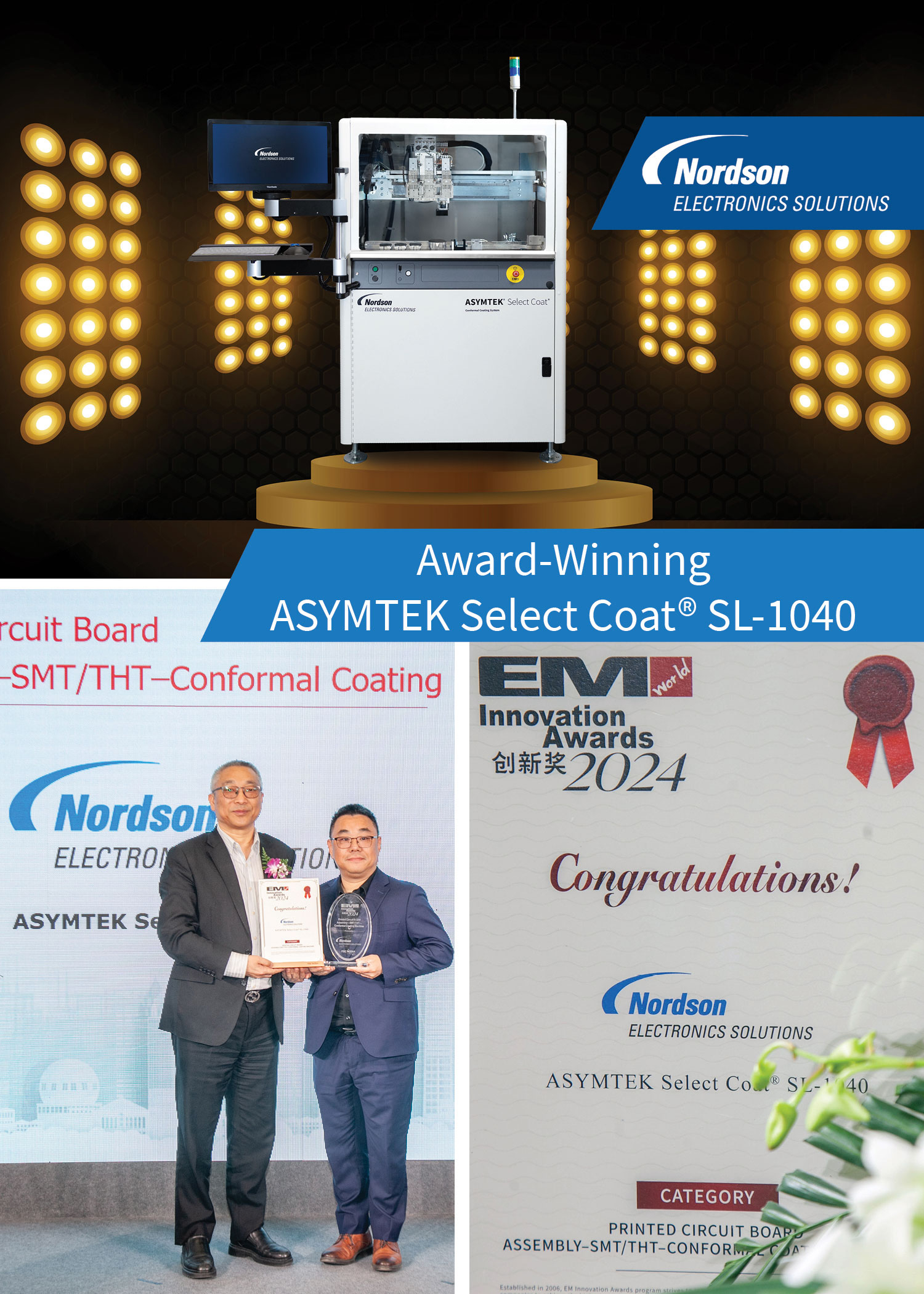 Nordson Electronics Solutions Receives EM China Innovation Award For Nordson Electronics Solutions Receives EM China Innovation Award For