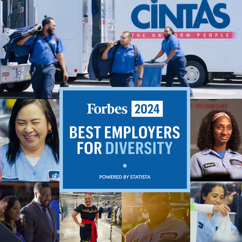 Cintas has been recognized on the Forbes list of the Best Employers for Diversity 2024 for its efforts in creating a diverse and inclusive workplace. (Photo: Business Wire)