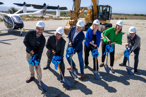 Joby celebrated the planned expansion of its manufacturing facilities in Marina, California, alongside Marina Mayor Bruce Delgado, Monterey County Supervisor Wendy Root-Askew, and Toyota Collaboration Lead Kiyoshiba Mase. (Photo: Business Wire)