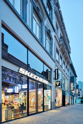 Skechers' first Skechers concept store in Brussels opens on the premier shopping street, Rue Neuve. (Photo: Business Wire)