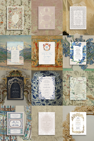 Premium design marketplace Minted announced its debut wedding stationery collaboration with The Metropolitan Museum of Art featuring the work of Minted artists who have reimagined iconic masterpieces from the Museum’s collection as wedding stationery suites, including save the dates, wedding invitations, and day-of stationery. (Graphic: Minted / The Metropolitan Museum of Art)