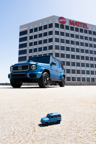 Mattel's Matchbox® Mercedes-Benz G 580 with EQ Technology die-cast car. The new die-cast vehicle was created to celebrate the iconic Mercedes-Benz G-Class and the recent reveal of its all-new electric model. (Photo: Business Wire)