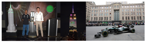 Festivities included appearances by Lewis Hamilton and Toto Wolff to the world-famous Empire State Building Observatory and a never-before-seen F1 car demonstration down Fifth Avenue (Photo: Business Wire)