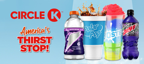 Circle K is making a splash as “America’s Thirst Stop” with a cool deal on its lineup of Polar Pop and Froster offerings and adding an exclusive Gatorade flavor, Lightning Blast, to keep customers refreshed and hydrated this summer. (Photo: Business Wire)