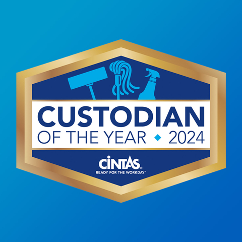 original Congratulations to the 11th annual Cintas Custodian of the Year contest winner, Bob Galewski, from Wabasha-Kellogg High School in Wabasha, Minnesota! (Graphic: Business Wire)