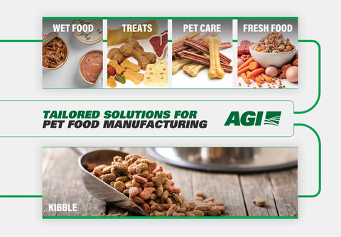 original AGI's integrated solutions -- from design and process engineering to equipment and installation -- serves a diverse group of customers to support and manufacture a wide range of pet food end-products from kibbles to fresh products. (Photo: Business Wire)