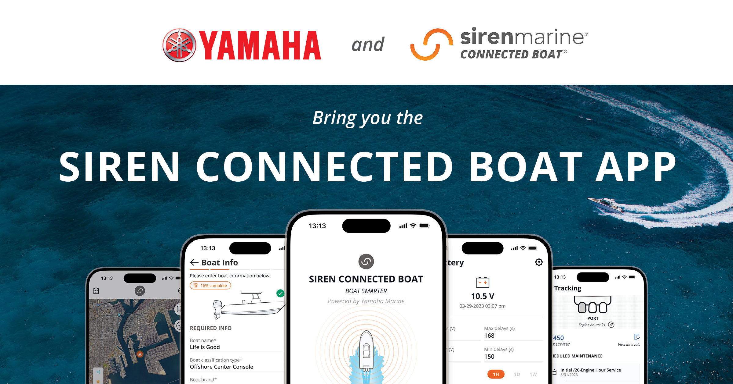 Yamaha Motor Canada and Siren Marine are expanding the connected boat experience within the Canadian market. Dealers and boat builders in Canada can now use the industry’s leading marine IoT (Internet of Things) experience for monitoring, tracking, controlling and providing maintenance information on the next generation of Connected Boats. (Graphic: Business Wire)