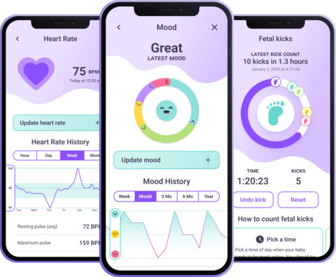 The BobiHealth app, available for free on the Apple store through August 2024, offers expectant mothers and their caregivers detailed insights into maternal health. By simply answering a few questions about their well-being, ranging from emotional state to fetal movements, users receive AI-driven assessments of their health status. Whether it's a potential concern or reassurance to continue monitoring, BobiHealth provides invaluable guidance driven by evidence-based science and AI algorithms. (Graphic: Business Wire)