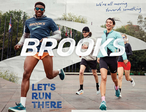 After achieving record revenue in the first quarter of 2024, Brooks launched a new global brand platform, “Let’s Run There.” (Graphic: Business Wire)