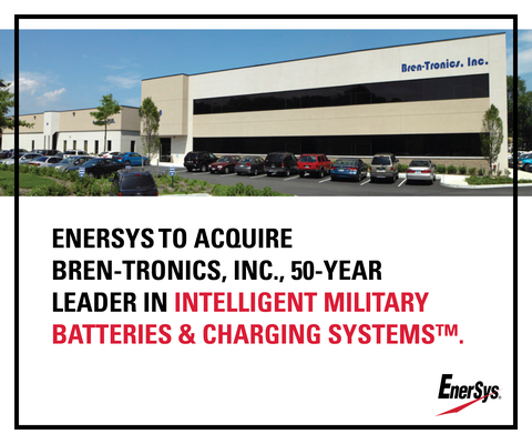 EnerSys to acquire Bren-Tronics, Inc., a 50-year leader in Intelligent Military Batteries & Charging Systems™. This acquisition will expand EnerSys’ presence in critical defense applications. (Photo: Business Wire)