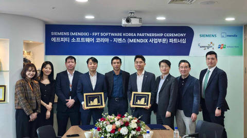 Partnership signing ceremony between Mendix and FPT Software Korea (Photo: Business Wire)