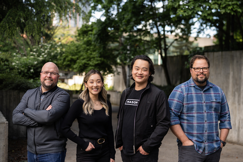 Mason founding and executive team, left to right: Webb Stevens (CEO), Nancy Xiao (President), Jim Xiao (Founder) and John Thimsen (CTO) (Photo: Business Wire)