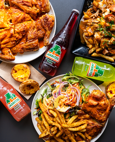The Half Chicken Plate at Romados in Montreal, perfectly paired with either a Guava, Strawberry, or Lime Jarritos. (Photo: Business Wire)