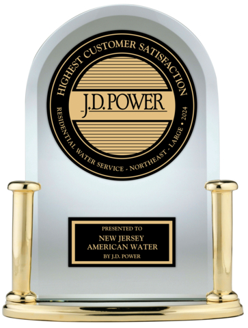 New Jersey American Water ranked #1 in Customer Satisfaction with Large Water Utilities in the Northeast Region and #1 in Trust. For J.D. Power 2024 award information, visit jdpower.com/awards. (Photo: Business Wire)