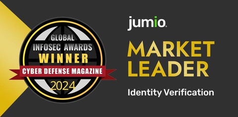 original Jumio Wins the Identity Verification Market Leader Category in the 12th Annual Global InfoSec Awards (Graphic: Business Wire)