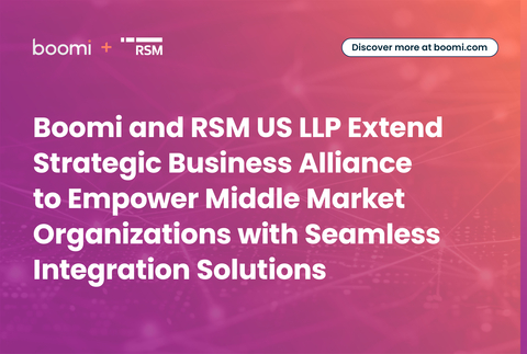 Boomi and RSM US LLP Extend Strategic Business Alliance to Empower Middle Market Organizations with Seamless Integration Solutions (Graphic: Business Wire)