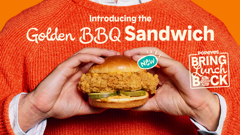 Popeyes Launches NEW Golden BBQ Chicken Sandwich to Bring Back Lunch Fun (Photo: Business Wire)