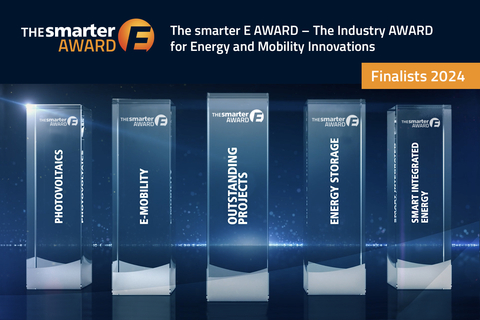 O prêmio The smarter E AWARD 2024: Finalistas apresentam soluções pioneiras para um fornecimento de energia renovável 24 horas por dia, 7 dias por semana