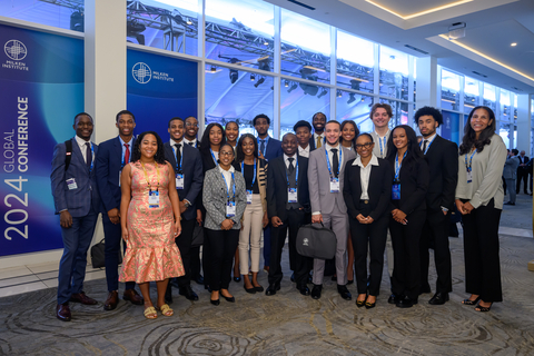 The Milken Institute celebrates the latest class of its Historically Black Colleges and Universities (HBCU) Fellowship program at the 2024 Global Conference in Los Angeles. (Photo: Business Wire)