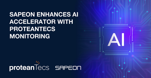 SAPEON enhances AI processor with proteanTecs on-chip health and performance monitoring (Graphic: Business Wire)