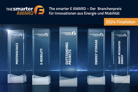 Die Finalisten des The smarter E AWARD 2024 stehen in den fünf Kategorien fest. (© Solar Promotion GmbH)