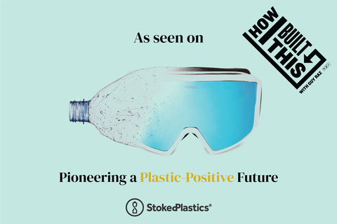 Opolis Optics snow goggles, powered by StokedPlastics, are made from ocean found water bottles. Each pair contains 10 recycled water bottles. (Graphic: Business Wire)