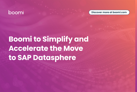 Boomi将简化并加速向SAP Datasphere的迁移（图示：美国商业资讯）