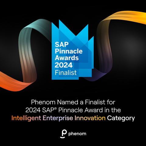 Phenom has been recognized by SAP as a finalist for a 2024 SAP® Pinnacle Award in the Intelligent Enterprise Innovation category. The annual SAP Pinnacle Awards acknowledge the contributions of leading SAP partners that have excelled in developing and growing their partnership with SAP and helping customers meet their goals. (Graphic: Business Wire)