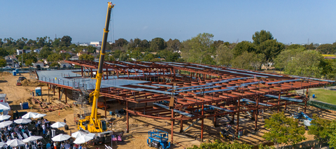 thumbnail Community leaders gathered May 8, 2024 to celebrate the completion of structural framing of the Friendship Campus: The Greenberg Family/Skechers Center for physically and intellectually diverse students in Redondo Beach, Calif. The 62,000 sq ft facility is slated to open fall 2025 and will focus on serving the whole individual with vocational training, social and emotional wellness, life skills, and more. (Photo: Business Wire)