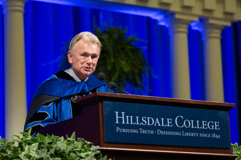 Hillsdale College Hosts 172nd Annual Commencement Ceremony, Welcomes Keynote Speaker Pat Sajak. Photo Credits: Hillsdale College