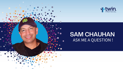 original Sam Chauhan, coaching guru and founder of Mindset Summit, launches his new digital AI twin from Twin Protocol. The new twin will expand Chauhan’s brand, allowing him to be ever-present online, sharing his knowledge in a relatable, uniquely interpersonal fashion, and answering questions in his own voice. (Photo: Business Wire)