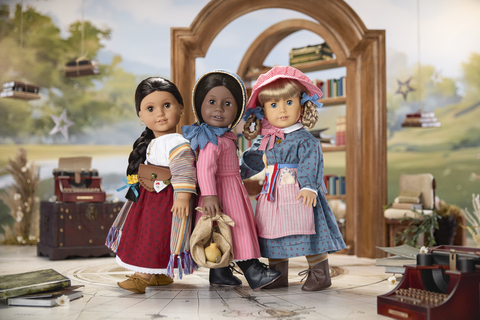 Three classic American Girl historical characters—Kirsten Larson™, Addy Walker™, and Josefina Montoya™—return to the company's flagship historical line with special tribute collections. (Photo: Business Wire)