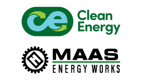 Clean Energy Fuels and Maas Energy Works Logos (Graphic: Business Wire)